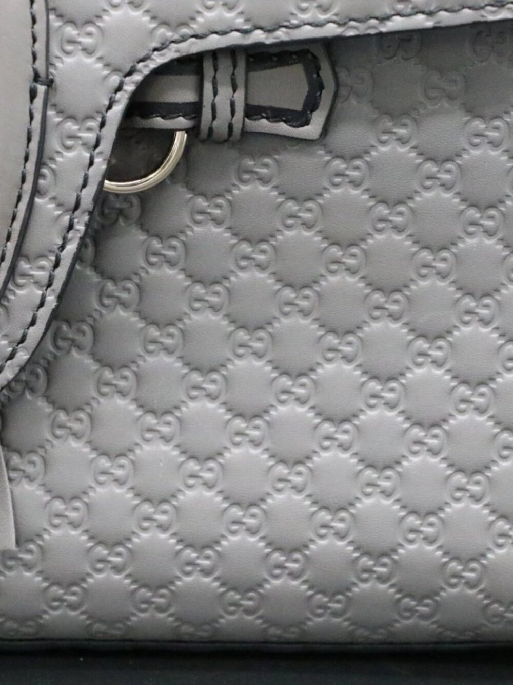Gucci Emily Micro Guccisima Horsebit Medium Chain Bag - Gray - Picture 7 of 15